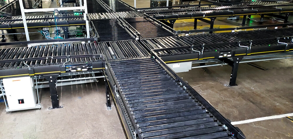 assembly line conveyor 90-degree