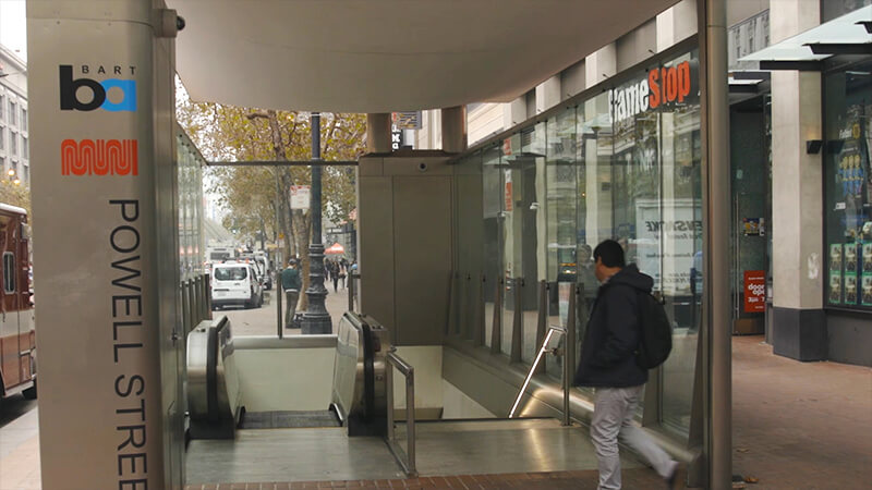 BART street level subway access public works pilot project