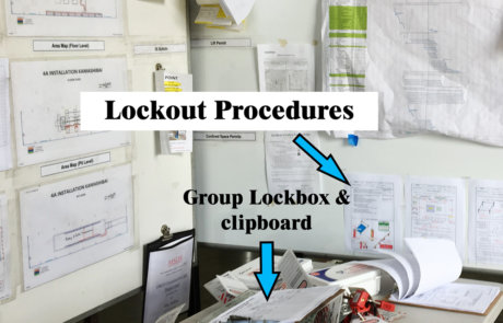 Group-Lockbox-set-up-TABC_gallery2 lock out forms and clipboard in construction office