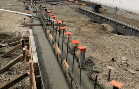 concrete construction services in process
