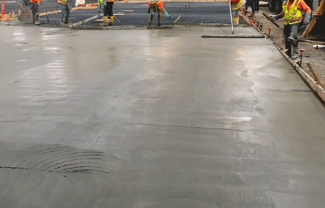 concrete construction services in process