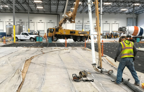 concrete construction services in process