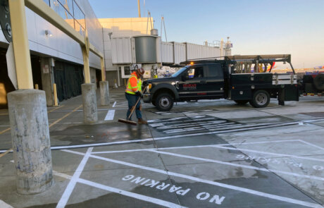 tarmac site of airport operations infrastrure project