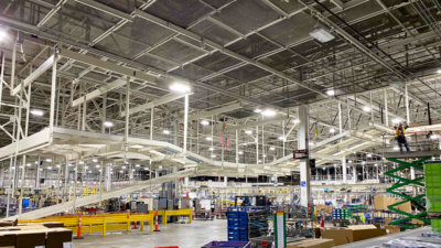 assembly conveyor system overhead structural steel