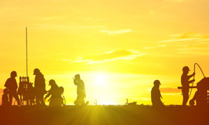 construction job in summer heat