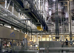 material handling conveyor system for bottling and packing system