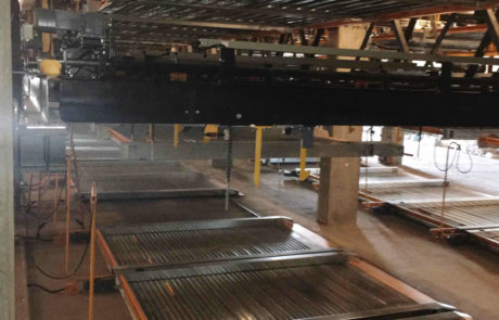 automated car bays and overhead equipment