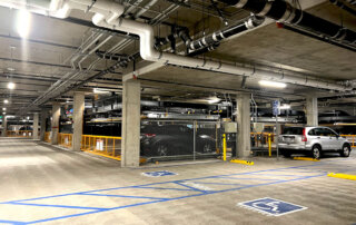 mechanical parking system with ADA compliant spaces