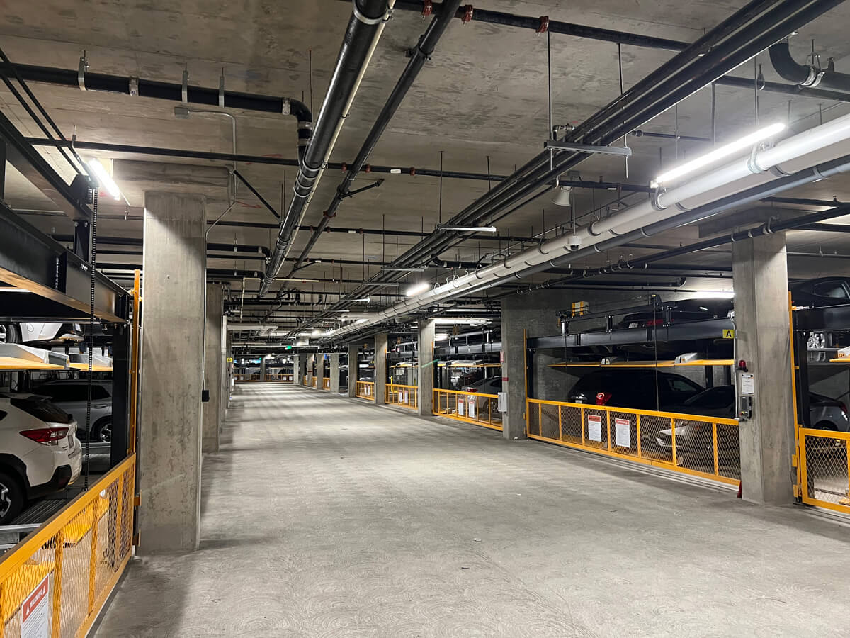 mechanical stacked car system