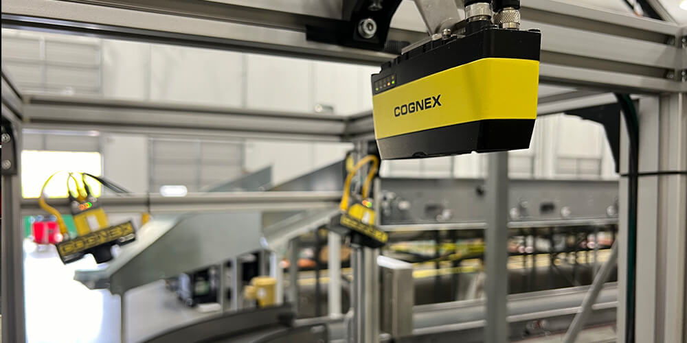 cognex scanner within conveyer system at a fulfillment center