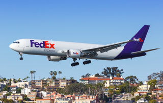 fedex aircraft landing in san diego