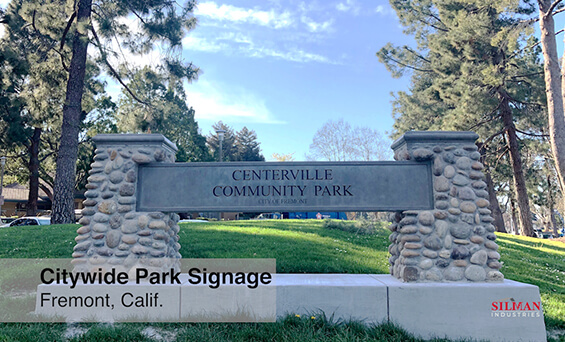 city park sign fremont california