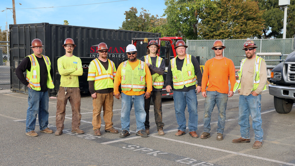industrial electrical, mechanical construction services team onsite