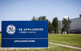ge appliances sign at plant