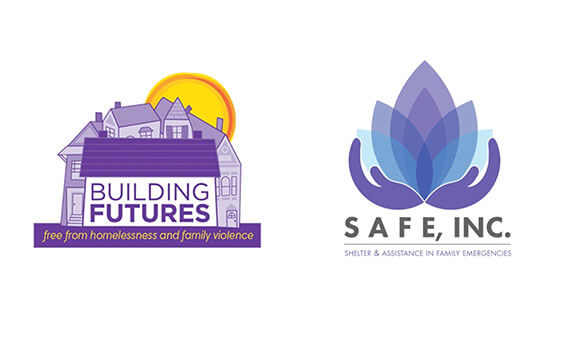 logos for nonprofit groups Building Futures and SAFE Inc