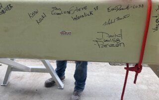 silman industries logo on beam for topping off hudson's detroit