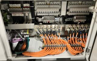 electrical panel and wiringfor parcel sorting system