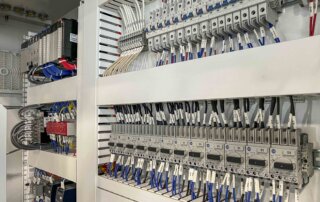 electrical panel for parcel sorting system