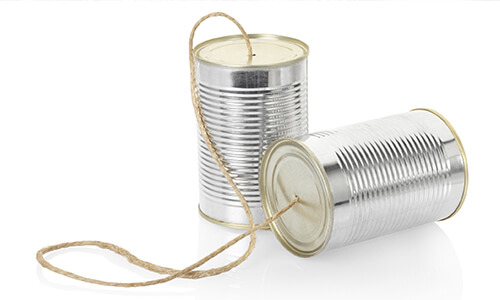 tin can telephones