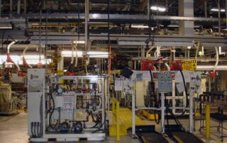 automobile manufacturing system during decommissioning and dismantle