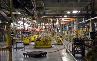 automobile manufacturing system during decommissioning and dismantle