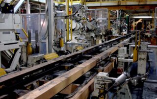 automobile manufacturing system during decommissioning and dismantle