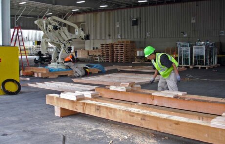 trade teams prepare industrial equipment transport and relocation