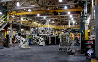 automobile manufacturing system during decommissioning and dismantle