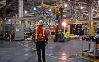 skilled trade teams decommissioning and dismantling auto manufacturing system
