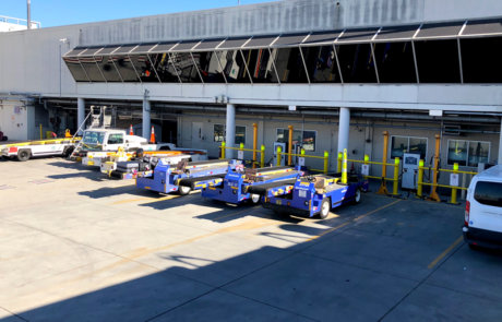 Southwest Airlines eGSE parking at charging station electrical system for eGSE charging stations at airport