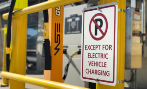 egse charging station no parking sign