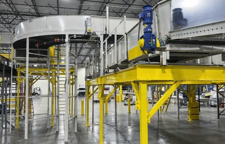 the motorized curve in parcel handling system,, conveyor design ontrac lasership