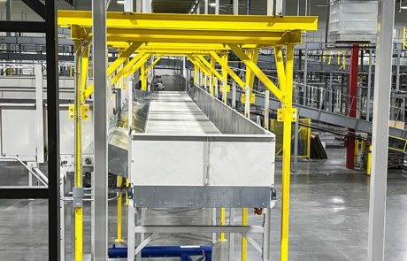 parcel handling system conveyor design ontrac lasership