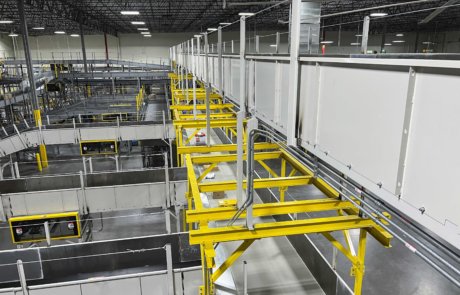 parcel handling conveyor design ontrac lasership