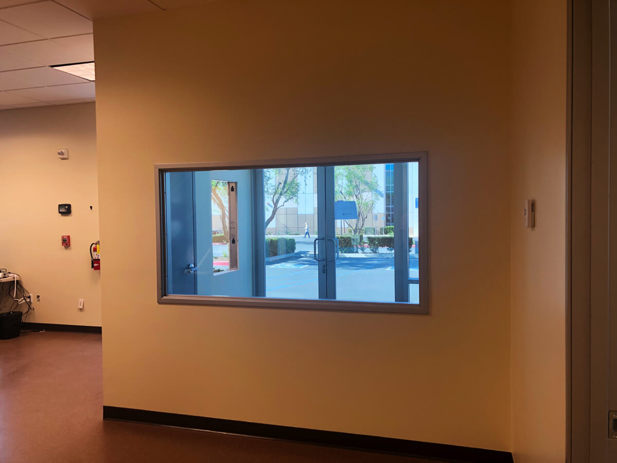 security door at at parcel company distribution center