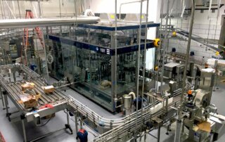 bottling system installation for winery