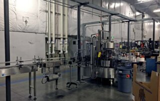 bottling system installation for winery