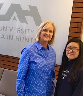 pam and jennifer with UAH logo
