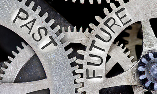 gears grind past and future together