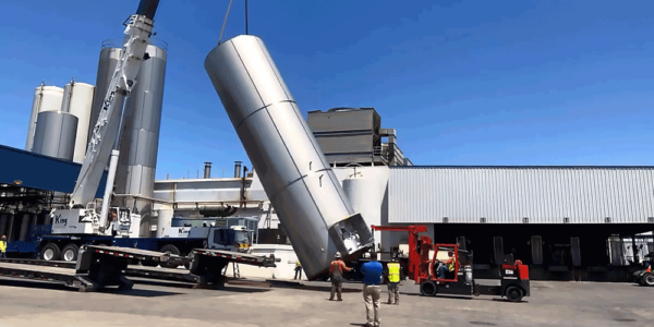 rigging safety dairy silo crane