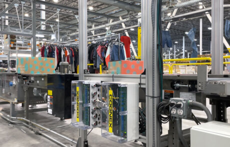 fulfillment center parcel handling, DIM and scanning