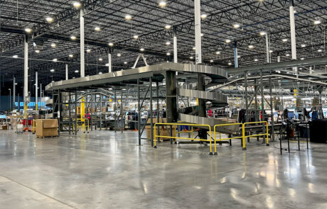 ambaflex spiral conveyor in fulfillment center