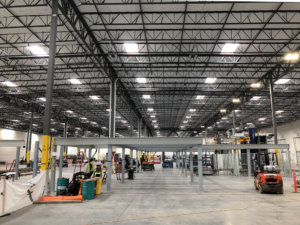 self performed construction project management: platform installation by structural electrical teams, manufacturing