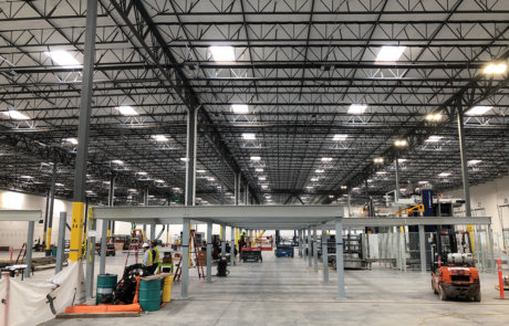 self performed construction project management: platform installation by structural electrical teams, manufacturing