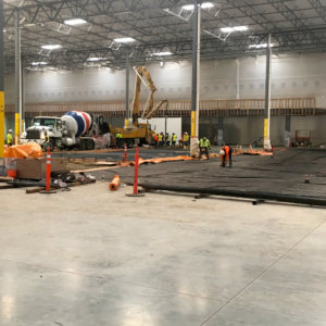 concrete civil construction in large industrial facility