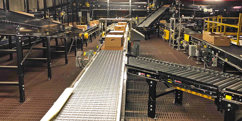 automated material handling system for food distribution center