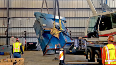 machinery rigging and moving in pipe mill