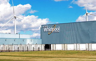 whirlpool plant with wind turbines